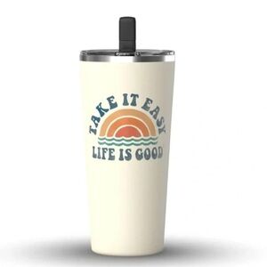Life is Good "Take It Easy" Travel Double Wall Hot/Cold Mug, NWOT